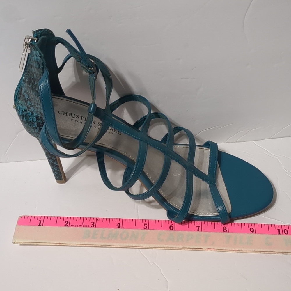 Christian Siriano for Payless aqua blue heels sandals women size 9.5 - Picture 14 of 15